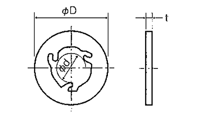 ナイロン66 セットワッシャー(座金組込ねじ用)(丸型平座金) NNS-0000-00 (半透明) 製品図面