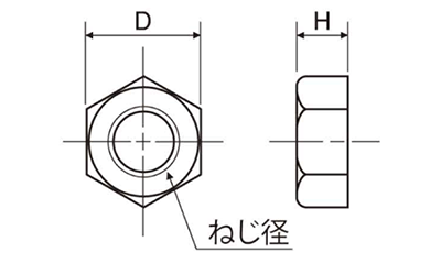 テフロン(PTFE・樹脂製) 六角ナット(TENT-00) 製品図面