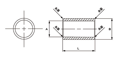 ステンレス スペーサー(金環)パイプ形状品(内径6～10mm) 製品図面