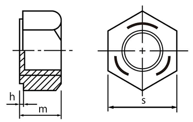 F10 六角ハイテンナット(摩擦接合用高力ボルト用) 製品図面