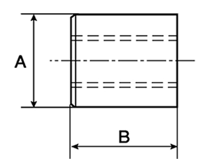 鉄 30度 台形丸ナット(TR)(左ねじ) 20割(外径x高さ) 製品図面
