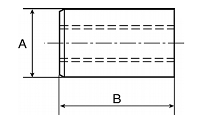 鉄 30度 台形丸ナット(TR)(左ねじ) 30割(外径x高さ) 製品図面