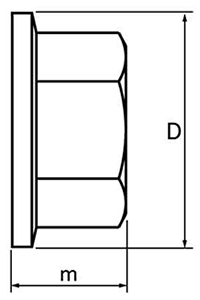 鉄 D-LOCK用ナット (皿ばね付ナット) 製品図面