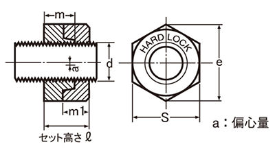 鉄 ハードロックナット (標準型)(H-1) 製品図面