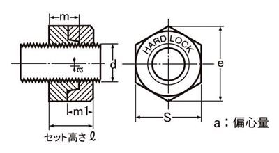 鉄 ハードロックナット (薄型)(H-3) 製品図面