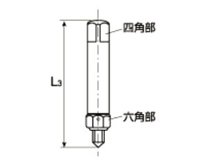 エンザート用挿入工具ハンド加工小外径 (610型) 製品図面
