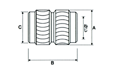 黄銅 ウェブロック WL (熱圧入 後埋め用インサートナット)(マイクロファスナー)(カドミレス) 製品図面