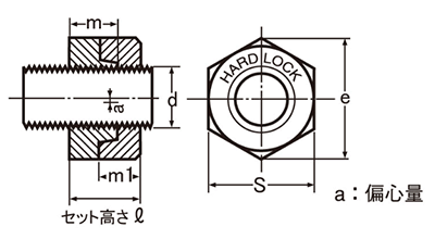 黄銅 ハードロックナット 製品図面