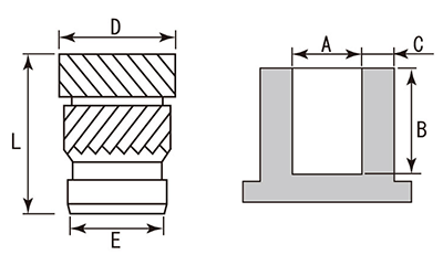 黄銅 Cロック CLタイプ (ボーセイ)(カドミレス) 製品図面