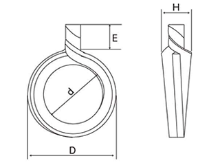ステンレス バネナット(六角ナット併用品) 製品図面