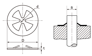 ステンレス スピードナット (SP)(双和製作所) 製品図面