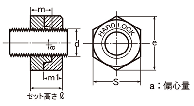 ステンレス ハードロックナット (セミ薄型)(H-2) 製品図面
