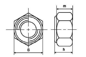 鋼 S20C【S45C(H)相当】 Uナット 小形(M8) 製品図面