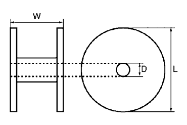 水本機械 チェーン巻き用空リール 小型タイプ 製品図面