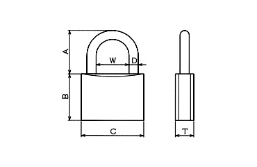 水本機械 真鍮製 南京錠 製品図面