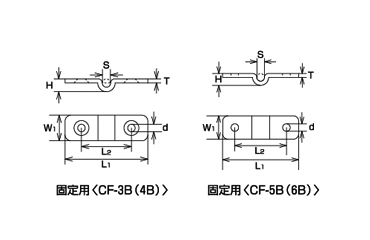 水本機械 チェーンホルダー金具 (B 固定用) 製品図面