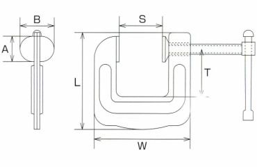 水本機械 ステンレス Cクランプ 製品図面