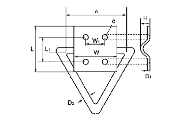 水本機械 ステンレス ハンガーユニット(TR型) 製品図面