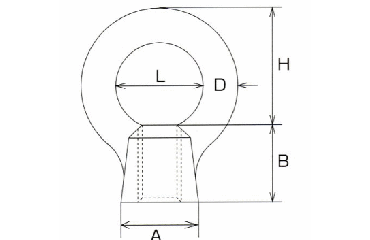 水本機械 ステンレス アイナット(鍛造製) 製品図面