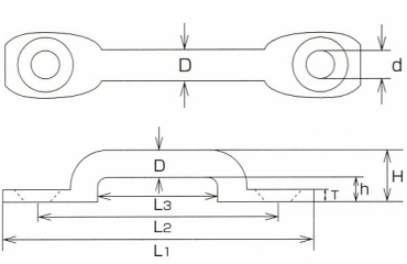 水本機械 ステンレス ローアイストラップ 製品図面