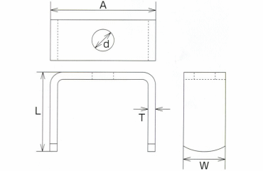 水本機械 ステンレス コの字プレート 製品図面