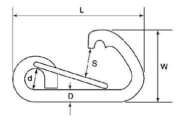 水本機械 ステンレス L型フック 製品図面
