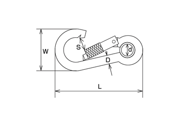 水本機械 ステンレス 環付スナップフックNA(リング付) 製品図面