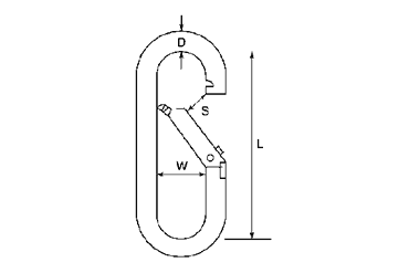 水本機械 ステンレス プチカラビナ(一般スタンダード型) 製品図面