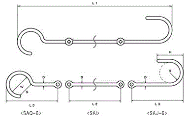 水本機械 ステンレス 連結Sカン(Q＆J)(SAW-6-QJ) 製品図面