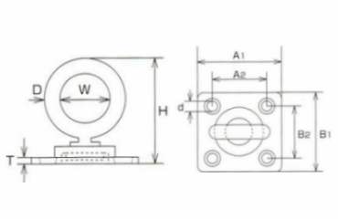 水本機械 ステンレス 回転アイプレート (SI) 製品図面