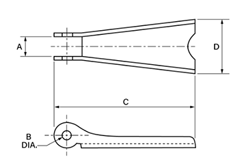 クロスビー アイフック用ラッチセット (SS4055) 製品図面