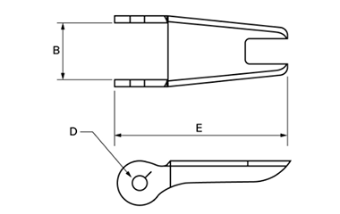 クロスビー アイフック用ラッチセット (S4320) 製品図面