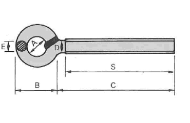 鉄 割り枠式ターンバックル(アイ&アイ)(Wオーフ/アイ)(輸入品) 製品図面