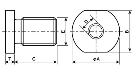 鋼 S45C 変換アダプター(リフティングポイント用)AP-M 製品図面