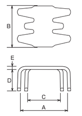 スリーエッチ 鉄 ベルトフック(BH4) 製品図面