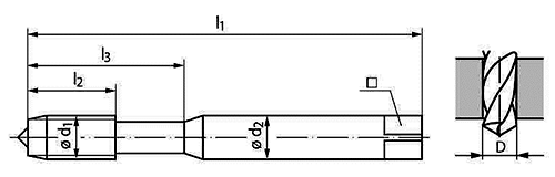 セルフロックタップ ALGLT8 (緩み防止機能)(エムーゲ・フランケン) 製品図面
