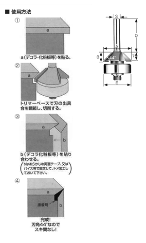 大見工業 (大日商) コーナービット(トメ切ルーター)(TR) 製品図面