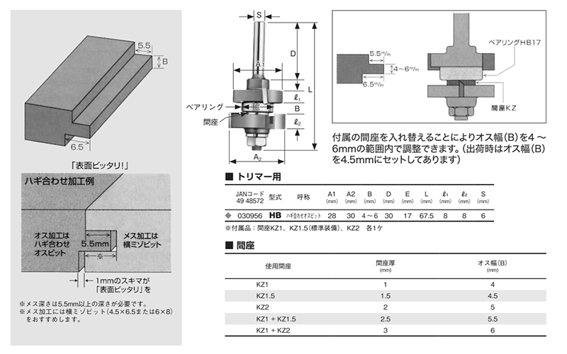 大見工業 (大日商) コーナービット(ハギ合せオスビット)(HB) 製品規格