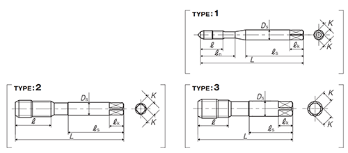YAMAWA 難削ステンレス鋼用・スパイラルタップ (SU2-SP/HSS)(止り穴用) 製品図面