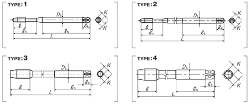 YAMAWA 鋼用 ロングハンドタップ (#2 中仕上げ)(L＝150mm/ LS-HT)(HSS) 製品図面