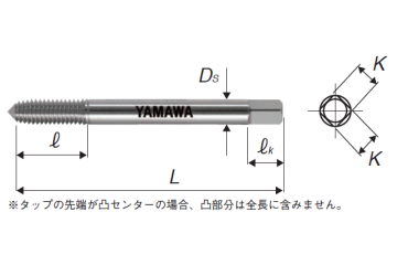 YAMAWA 汎用 ロールタップ (RY) 製品図面