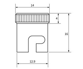 黄銅製 グリースピンタイプキャップ (PTC/ニッケルメッキ)(栗田製作所) 製品図面