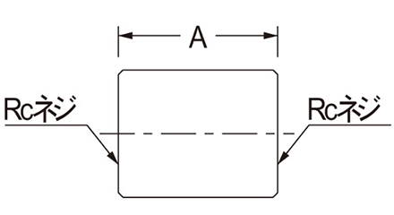 カクダイ 青銅 ソケット (クローム)(6127A-●) 製品図面