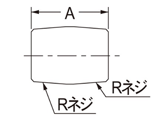 カクダイ 黄銅 丸ニップル (クローム)(6137-●) 製品図面