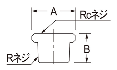 カクダイ 青銅 ブッシング (クローム)(6167A-●) 製品図面