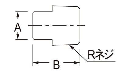 カクダイ 黄銅 四角プラグ (クローム)(6168A-●) 製品図面