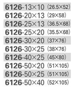 カクダイ 異径砲金チーズ (6126-●) 製品規格