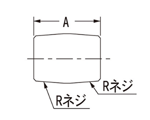 カクダイ 砲金丸ニップル (6499-●) 製品図面