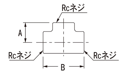 カクダイ ステンレス(SCS13A) チーズ (6471-●) 製品図面