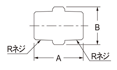 カクダイ ステンレス(SCS13A) 六角ニップル (6474-●) 製品図面